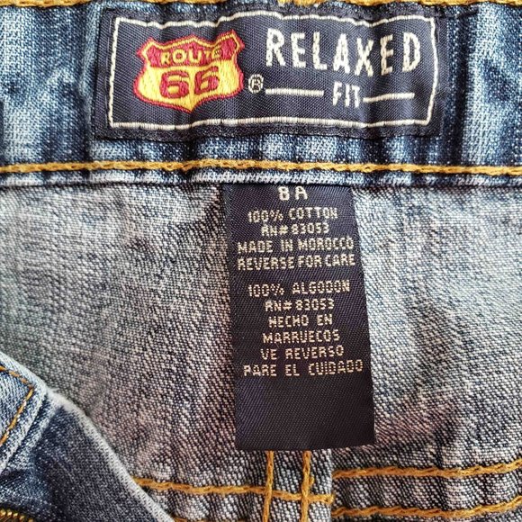 Route 66 Womens Size 8A Denim Wide Straight Leg - Picture 6 of 7